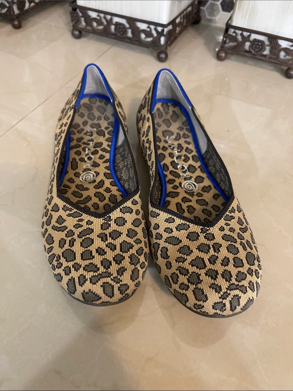 ROTHY'S The Flat Cheetah  Ltd. Slip On Fabric Ballet Flats ~Size 10